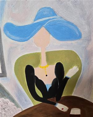 Whimsical Self Portrait Painting