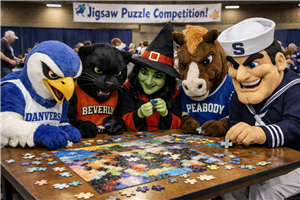 5 city mascots making puzzle